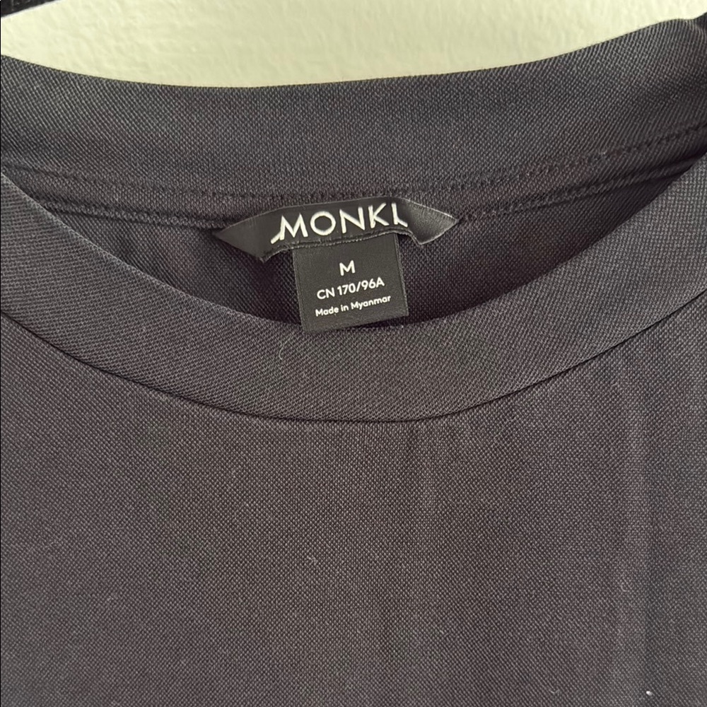 monki short sleeve washed black shift maxi dress - Picture 2 of 5